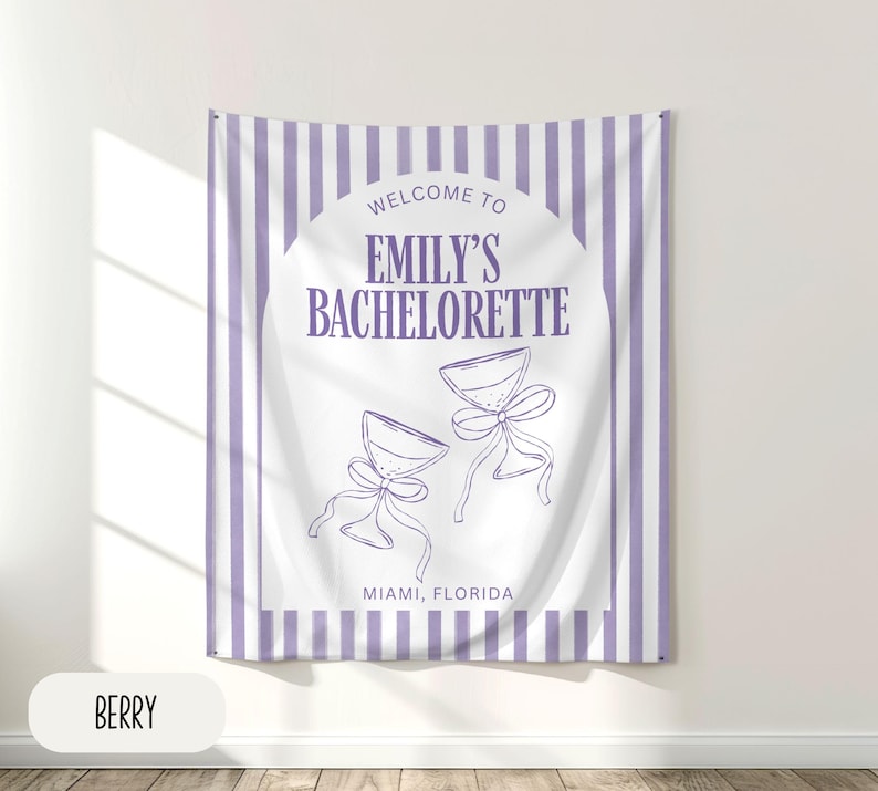 Decoración de pancarta personalizada para despedida de soltera, tapiz de pared para despedida de soltera, letrero de bienvenida a la playa, despedida de soltera costera, fondo de pared para fiestas imagen 6