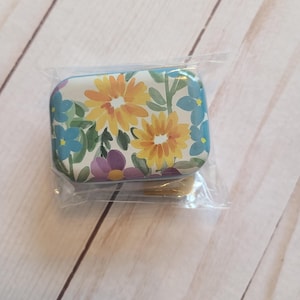 Needle case, magnetic needle box, needle tin, travel needle holder, storage for needles, embroidery, sewing, cross stitch, retreat gift.