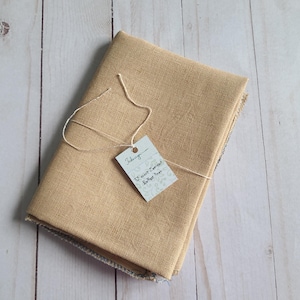 32 Count Light Hazelnut Hand Dyed Linen by xJuDesign