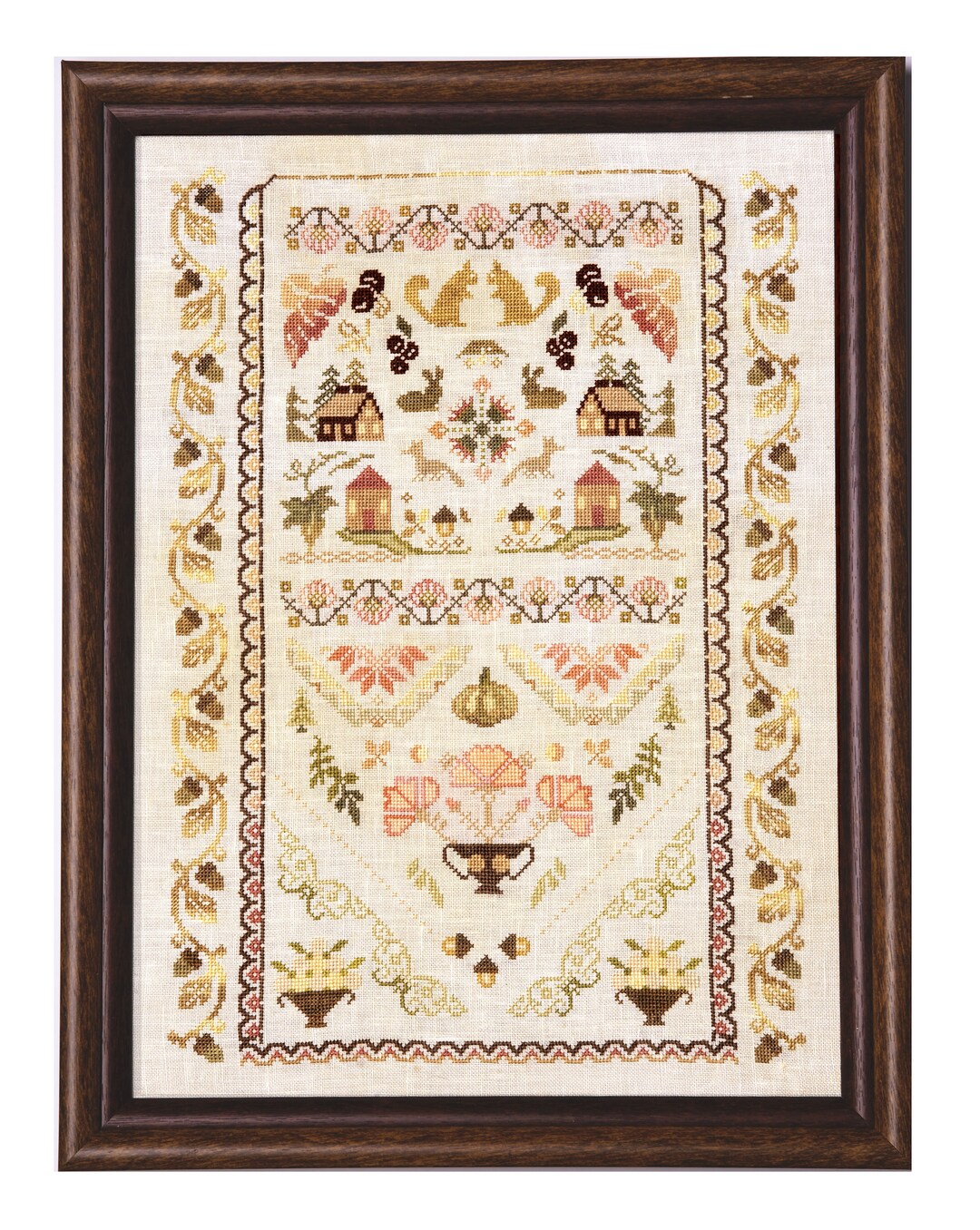 Autumn Band Sampler by Samplers and Primitives Cross Stitch Pattern - Etsy