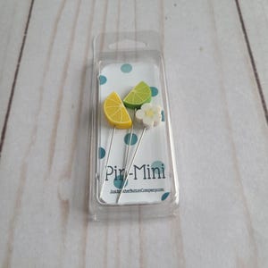 Just Another Button Company Pin-Mini Fresh Squeezed lemon, lime, flower