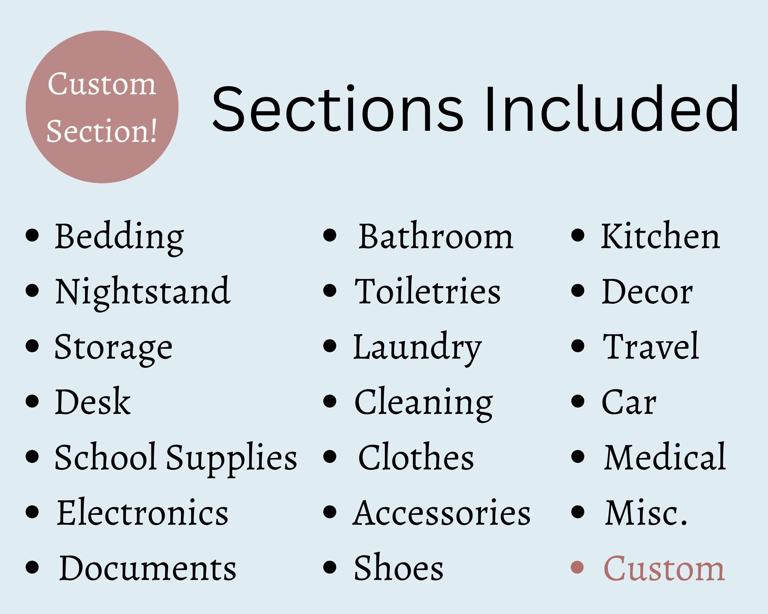 Ultimate College Packing List Printable Dorm Room Essentials