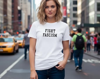 Camiseta de lucha contra el fascismo / Algodón grueso unisex / Ropa de calle antiautoritaria