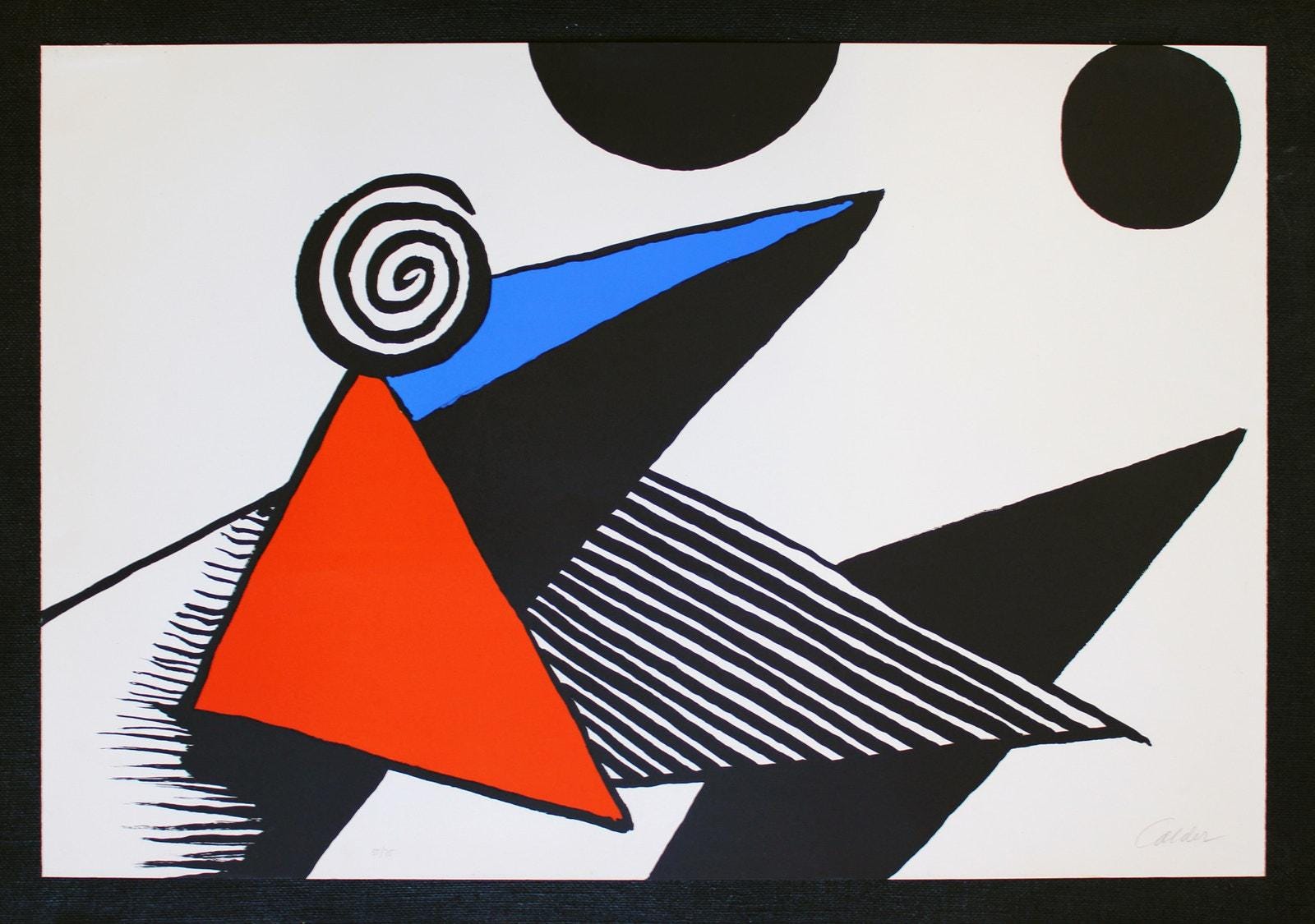 カルダー Alexander Calder 刷り込みサイン Calder Signed Lithographs - Etsy