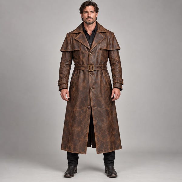 Duster Modified Brown Outlaw Duster Jacket - Etsy UK