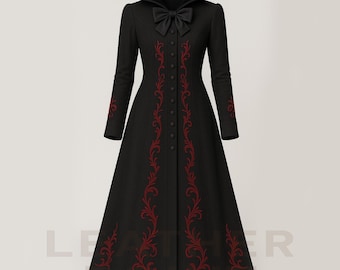 Gothic Victorian Cotton Tailcoat – Steampunk Vampire Costume Coat