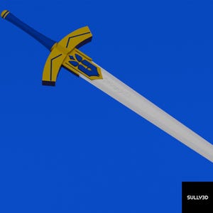 Saber Artoria&#39;s Excalibur Full Size | 1:1 | 115cm | Fate Stay/Night and Fate Grand/Order | STL Files for 3D Printing
