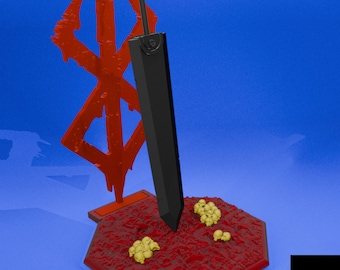 Berserk Dragonslayer Sword Miniature Model with Stand (STL Files)
