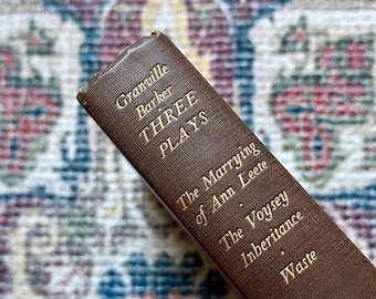 Vintage 1909 Granville Barker Plays, British Theatre