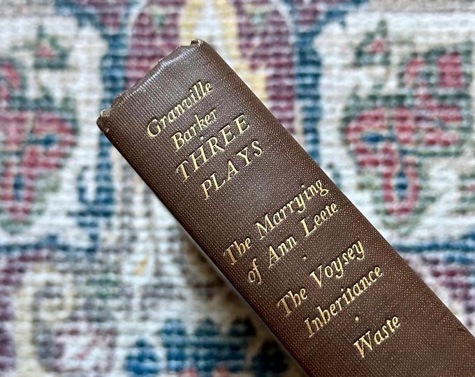 Vintage 1909 Granville Barker Plays, British Theatre