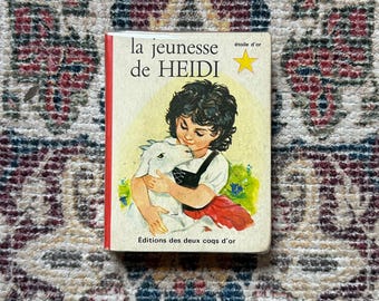 1960s French Heidi Children's Book, Vintage Swiss Alps Story