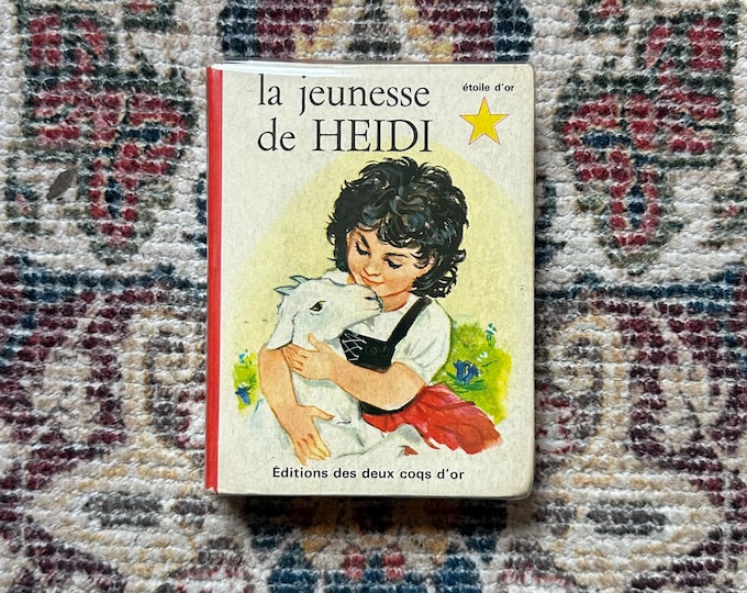 1960s French Heidi Children's Book, Vintage Swiss Alps Story