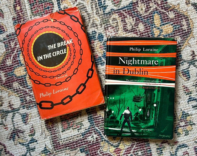 Philip Loraine Novels: Nightmare in Dublin & The Break in the Circle, 1950s Hardcovers
