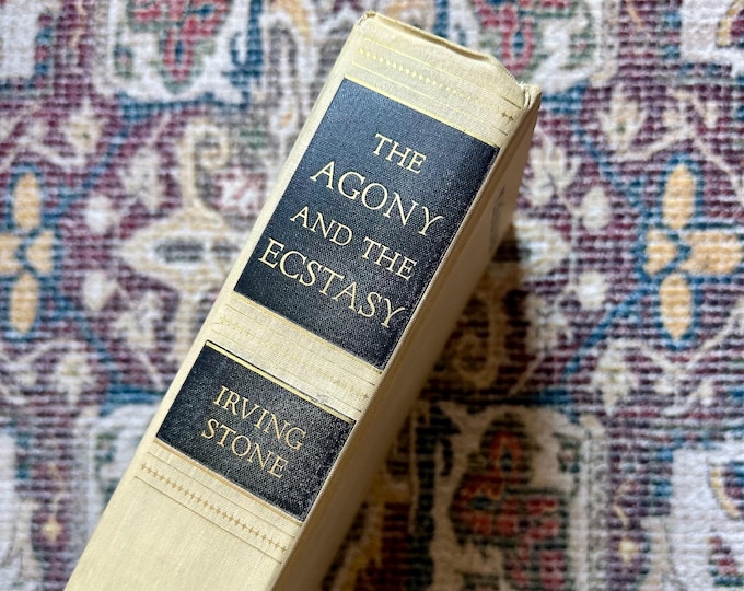 The Agony and the Ecstasy by Irving Stone, Michelangelo Novel, 1961 First Edition