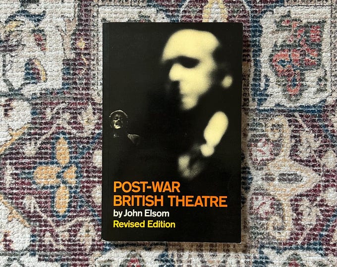 Post-War British Theatre Revised Edition John Elsom 1976 [1979] Routledge Paperback
