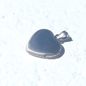 925 Sterling Silver 5/8inches Heart Locket Pendant with Butterfly Patterns image 8