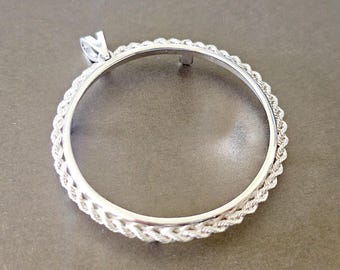 925 Sterling Silver Eagle Rope Edge Bezel for 41mm 1 oz Coins