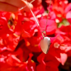 925 Sterling Silver 5/8inches Heart Locket Pendant with Butterfly Patterns image 14