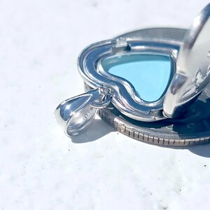 925 Sterling Silver 5/8inches Heart Locket Pendant with Butterfly Patterns image 11