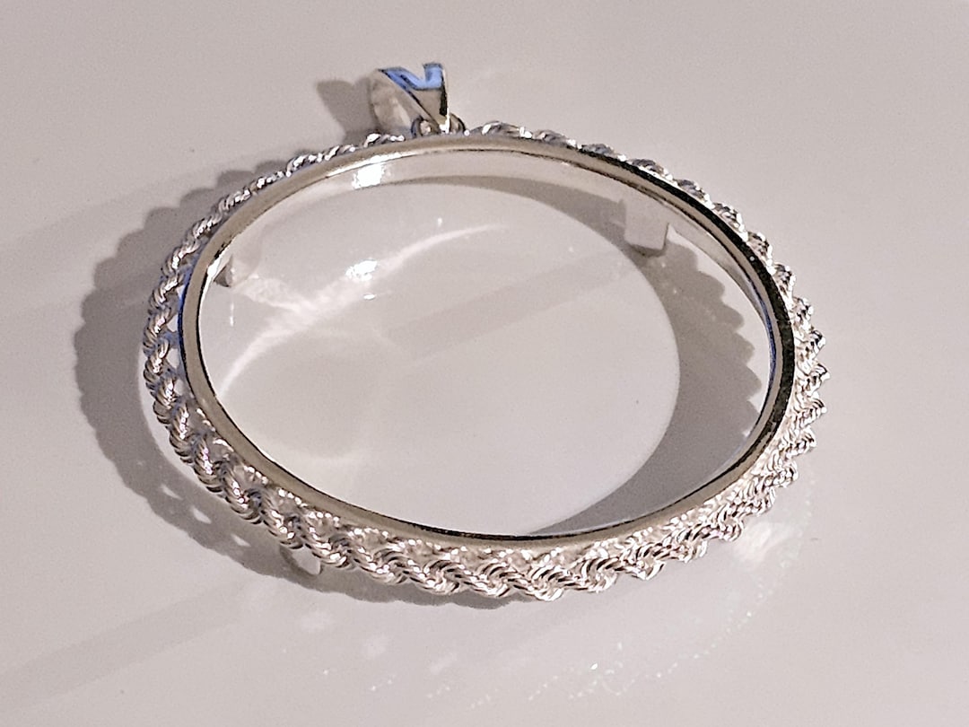 925 Sterling Silver Rope Edge Bezel for 38mm 1 Dollar Coins - Etsy