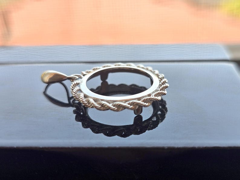 Silver Rope Edge 925 Sterling Silver Rope Edge Bezel for 18mm Dime 10 Cents Coins - Etsy
