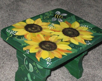 Decorative Sunflower foot stool