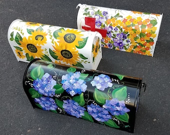 Custom designed hand painted mailboxes