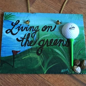 Golf slate sign
