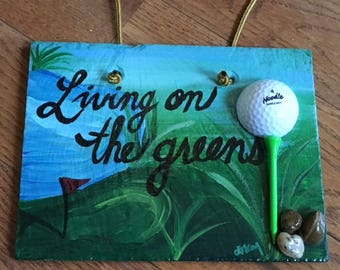 Golf slate sign