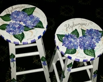 custom designed hand painted barstools and counter stools