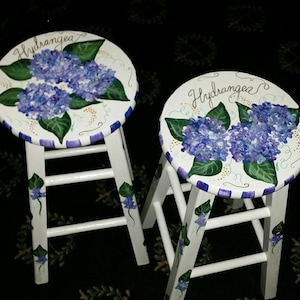 custom designed hand painted barstools and counter stools