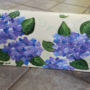 hydrangea design hand painted mailbox