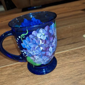 Cobalt Blue Glass Coffee Mug - Etsy