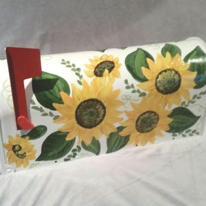 Sonnenblumen Design handgemalter Briefkasten