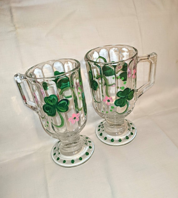 Irish Shamrock Coffee mugs (pair)