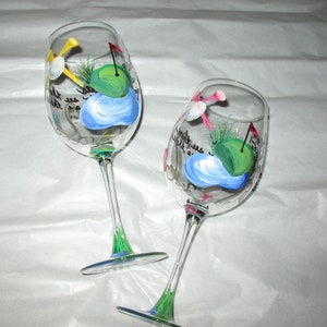 Golf wine glasses(pair)