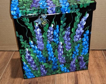 Lupines with bee Wallmount mailbox