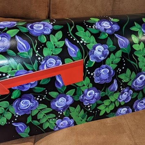 Roses hand painted mailbox