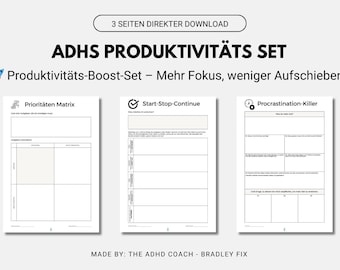 ADHD Productivity Boost Set – More focus, less procrastination!