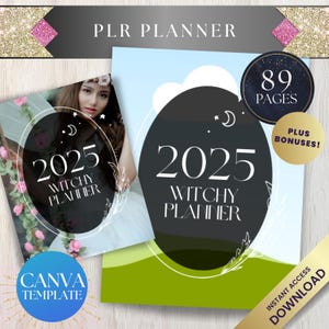 Witchy 2025 Planner PLR Bundle | Editable Canva Template | Done For You Journal | Private Label Resell Rights | Printable Digital Download