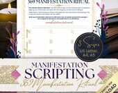 369 Method Manifestation Ritual Journal Page Law of Attraction Scripting Template Manifest Numerology Digital Download US Letter A4 A5 SSC01