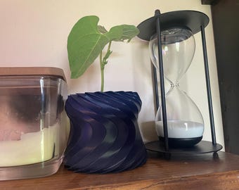 planter pot,“Wave” — nature inspired, home decor pot for indoor plants (comes in three sizes)
