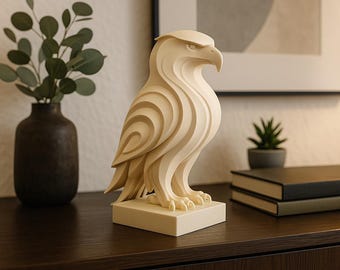 Statua dell'aquila - Scultura moderna stampata in 3D | File STL/3MF scaricabile digitalmente per decorazioni per la casa e l'ufficio