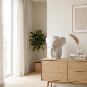 Elephiora - Elephant Vase – Animal Inspired Decorative Vase | 3D Print STL Files | Digital Download | Unique Gift Idea for Any Occasion Bild 4