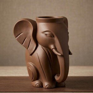 Elephiora - Elephant Vase – Animal Inspired Decorative Vase | 3D Print STL Files | Digital Download | Unique Gift Idea for Any Occasion Bild 5