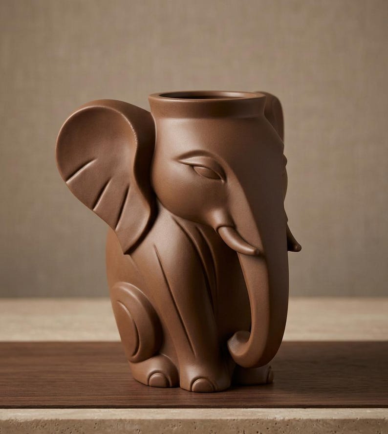 Elephiora - Elephant Vase – Animal Inspired Decorative Vase | 3D Print STL Files | Digital Download | Unique Gift Idea for Any Occasion Bild 5