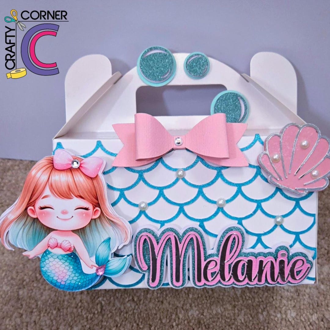 Handmade Personalized Mermaid Favor Boxes, Kids Birthday Party - Etsy