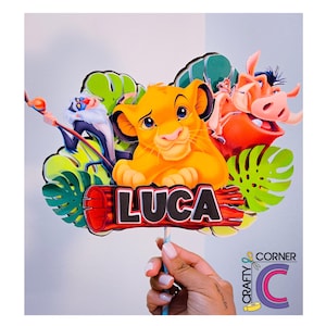 Lion King Cake Topper | Handmade Party Decor for Kids | Custom Cake Decoration for Birthdays