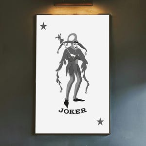 Wall art Joker black and white