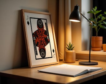 Masked Guard Wall Art Print, Dystopian Game Poster, Dorm Decor
